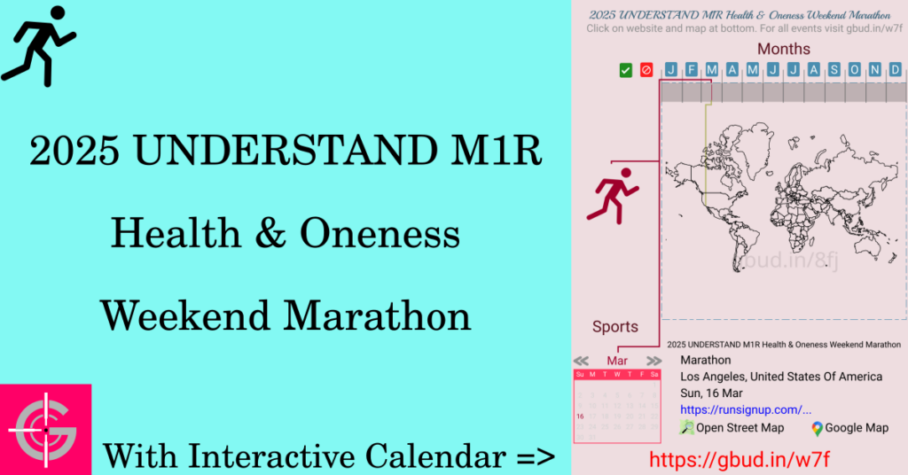 Sport event in 2025, 2025 UNDERSTAND M1R Health & Oneness Weekend Marathon