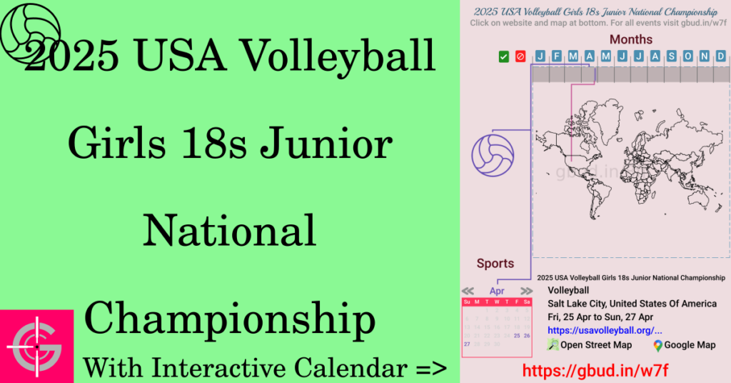 Sport event in 2025, 2025 USA Volleyball Girls 18s Junior National Championship