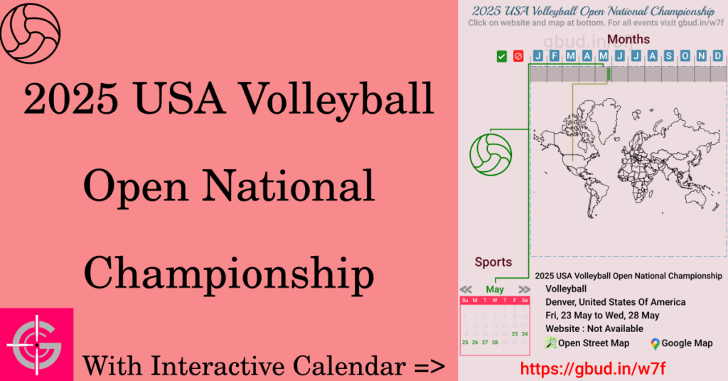 Sport event in 2025, 2025 USA Volleyball Open National Championship