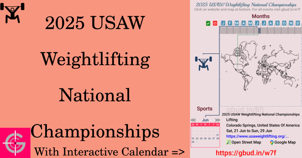 Sport event in 2025, 2025 USAW Weightlifting National Championships