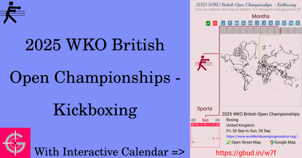 Sport event in 2025, 2025 WKO British Open Championships - Kickboxing