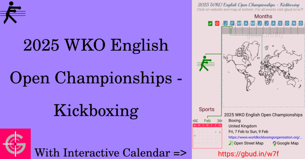 Sport event in 2025, 2025 WKO English Open Championships - Kickboxing