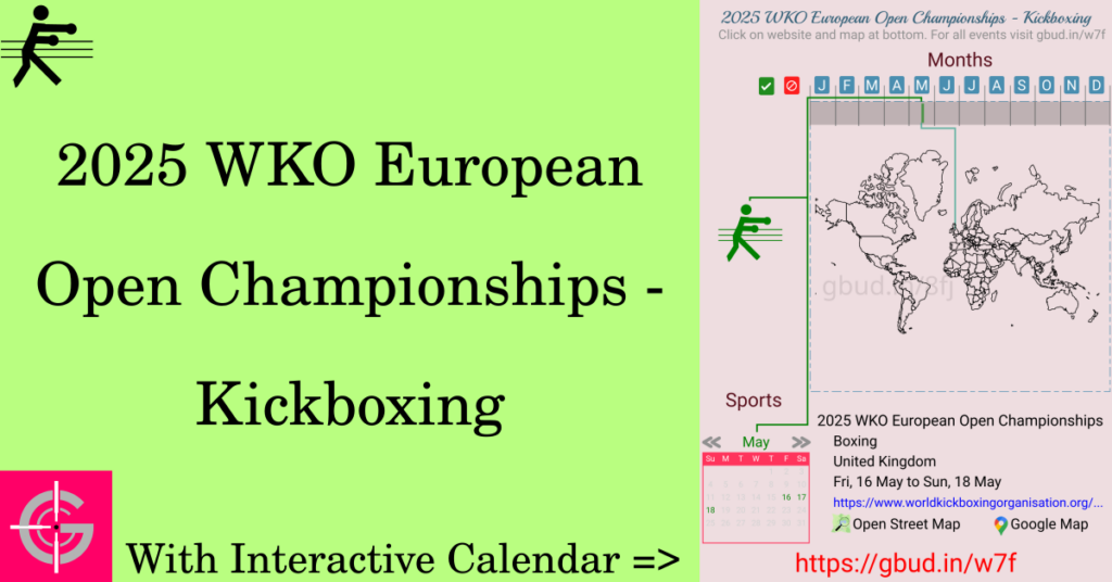 Sport event in 2025, 2025 WKO European Open Championships - Kickboxing