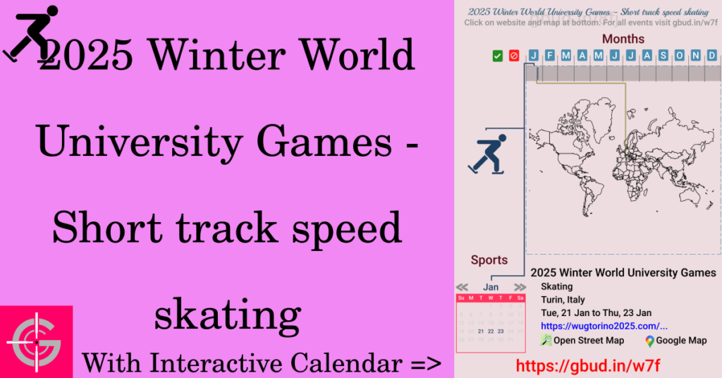 Sport event in 2025, 2025 Winter World University Games - Short track speed skating