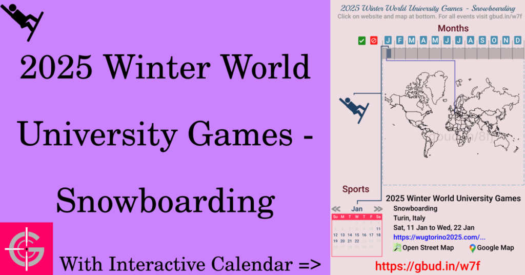 Sport event in 2025, 2025 Winter World University Games - Snowboarding