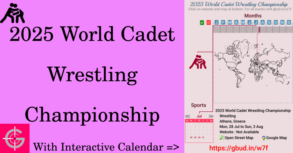 Sport event in 2025, 2025 World Cadet Wrestling Championship