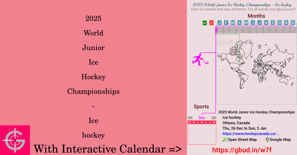 Sport event in 2025, 2025 World Junior Ice Hockey Championships - Ice hockey