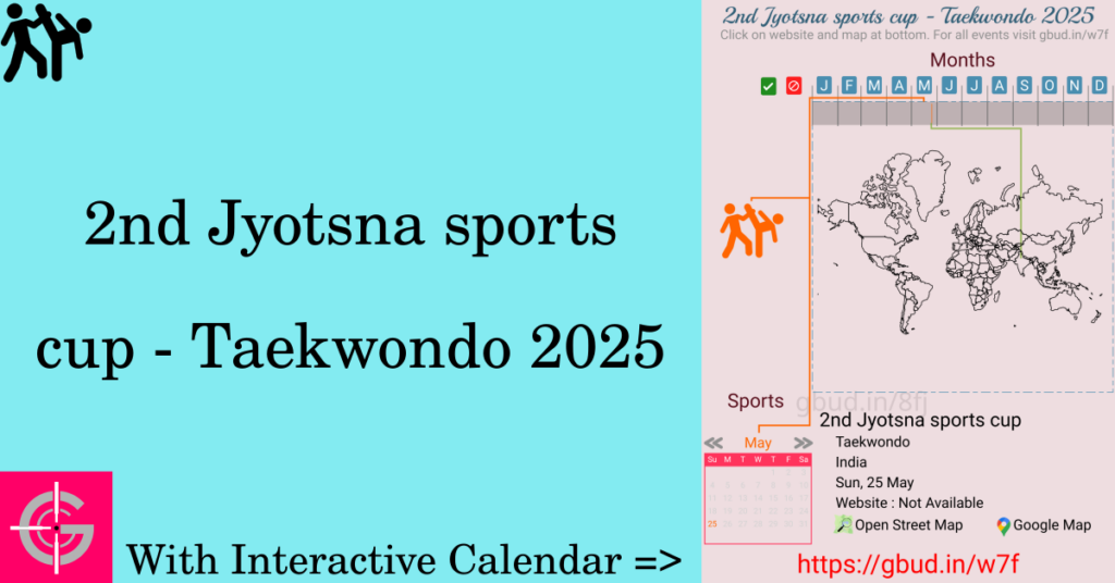 Sport event in 2025, 2nd Jyotsna sports cup - Taekwondo 2025