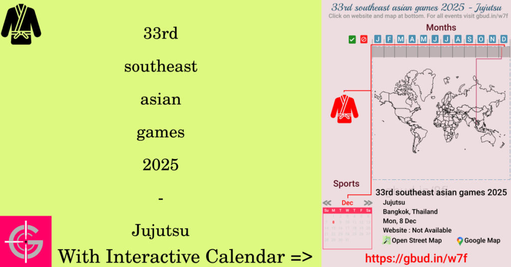 Sport event in 2025, 33rd southeast asian games 2025 - Jujutsu