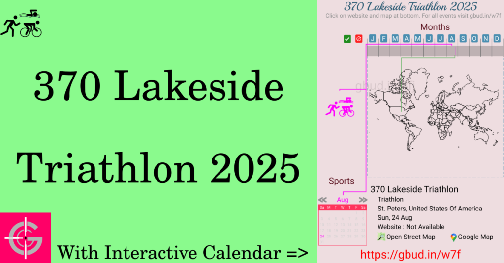 Sport event in 2025, 370 Lakeside Triathlon 2025