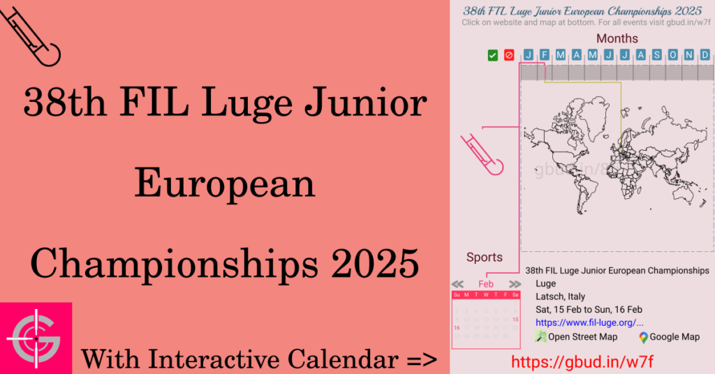 Sport event in 2025, 38th FIL Luge Junior European Championships 2025