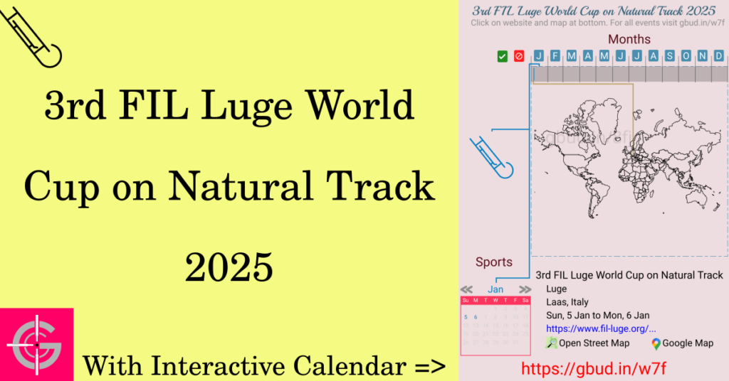 Sport event in 2025, 3rd FIL Luge World Cup on Natural Track 2025