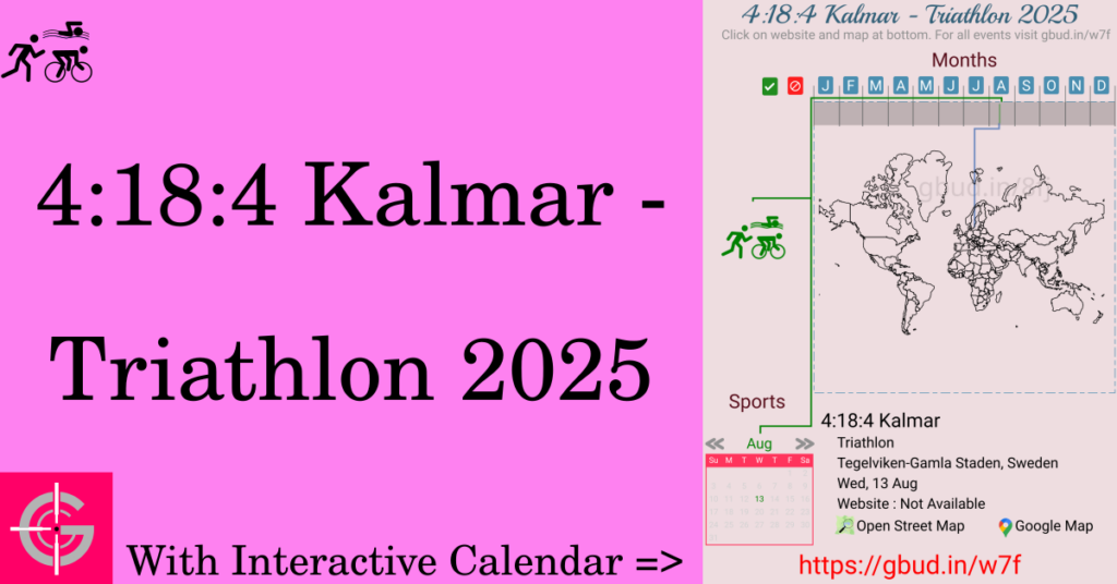 Sport event in 2025, 4:18:4 Kalmar - Triathlon 2025