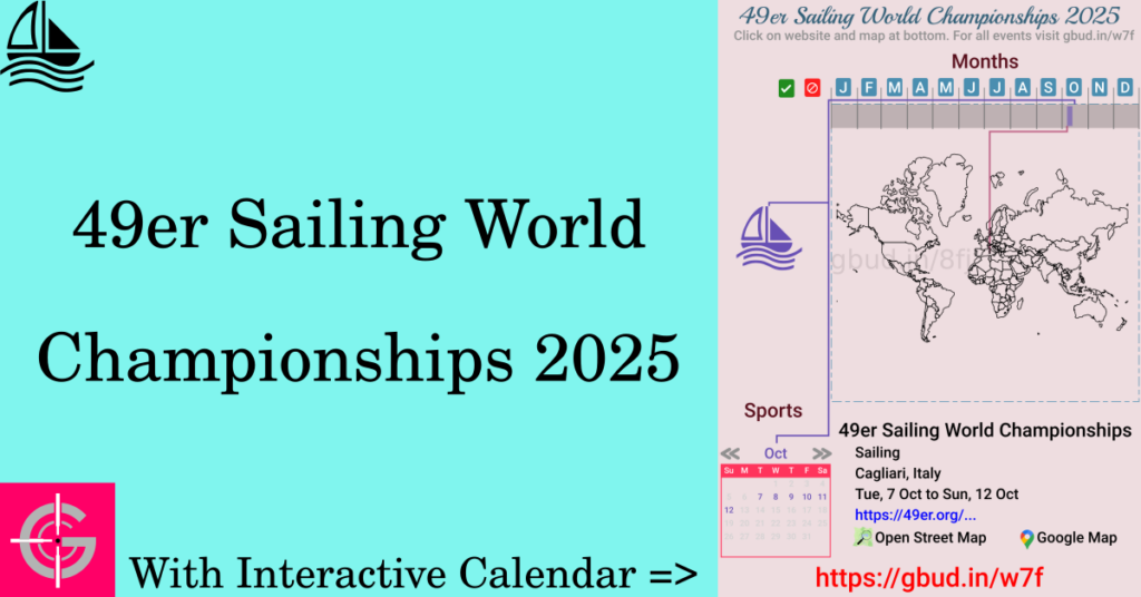 Sport event in 2025, 49er Sailing World Championships 2025