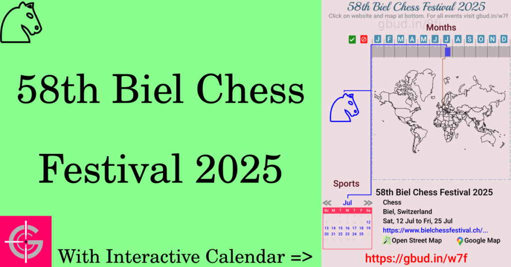 Sport event in 2025, 58th Biel Chess Festival 2025