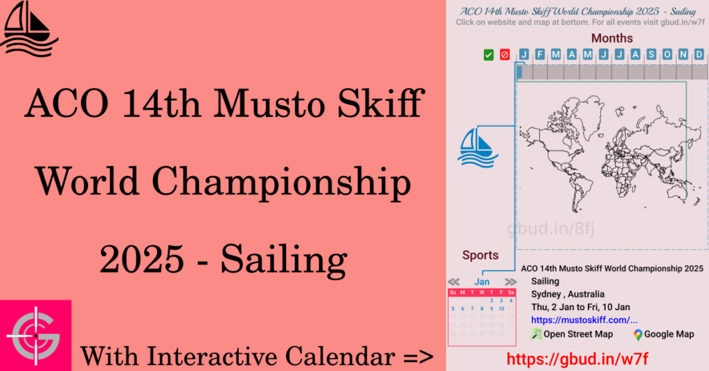 Sport event in 2025, ACO 14th Musto Skiff World Championship 2025 - Sailing