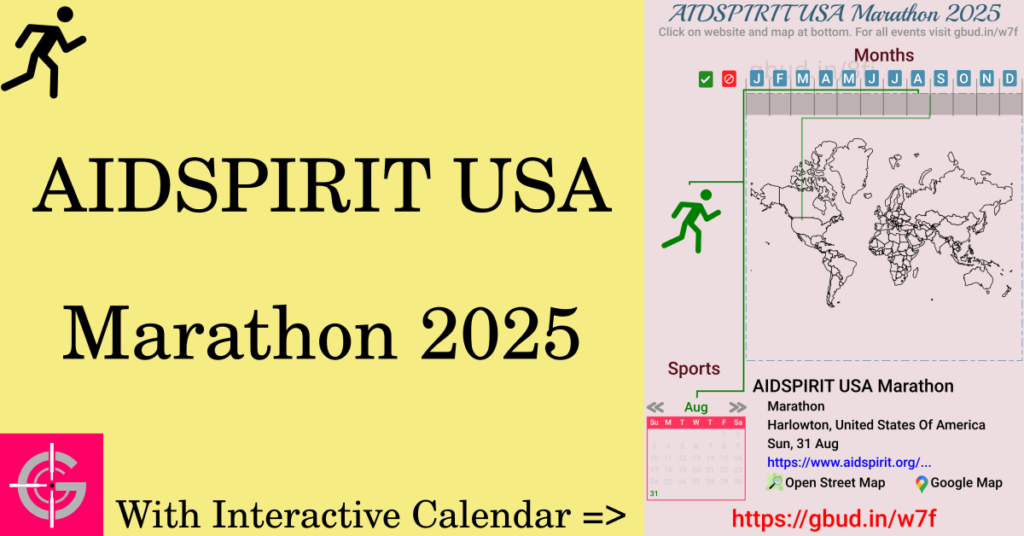 Sport event in 2025, AIDSPIRIT USA Marathon 2025