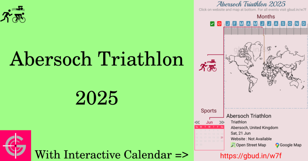 Sport event in 2025, Abersoch Triathlon 2025