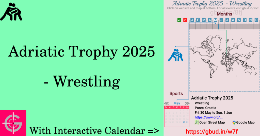 Sport event in 2025, Adriatic Trophy 2025 - Wrestling