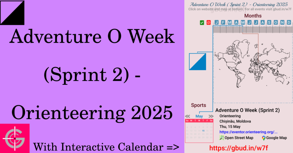 Sport event in 2025, Adventure O Week (Sprint 2) - Orienteering 2025