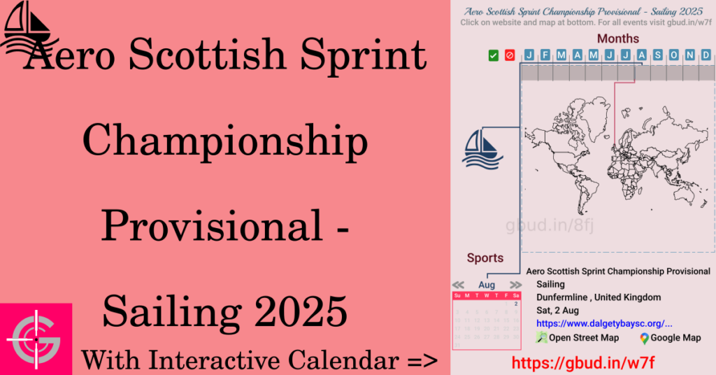 Sport event in 2025, Aero Scottish Sprint Championship Provisional - Sailing 2025