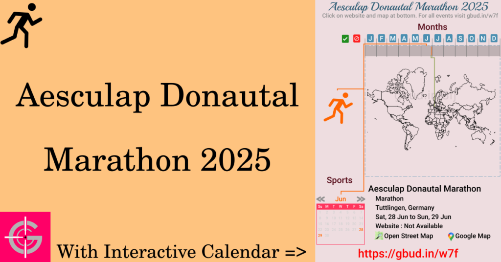 Sport event in 2025, Aesculap Donautal Marathon 2025