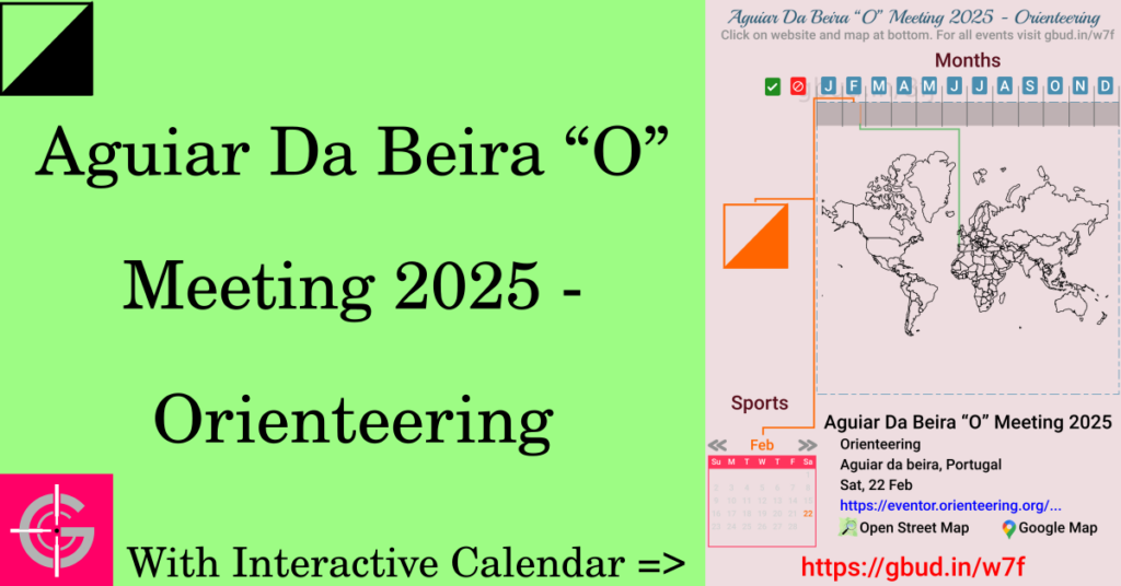 Sport event in 2025, Aguiar Da Beira “O” Meeting 2025 - Orienteering