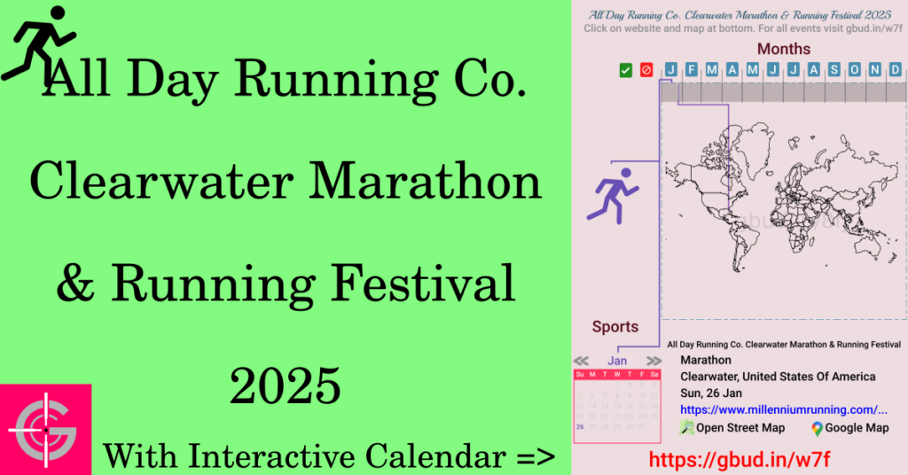 Sport event in 2025, All Day Running Co. Clearwater Marathon & Running Festival 2025