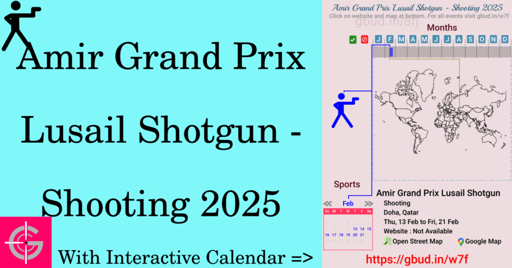 Sport event in 2025, Amir Grand Prix Lusail Shotgun - Shooting 2025