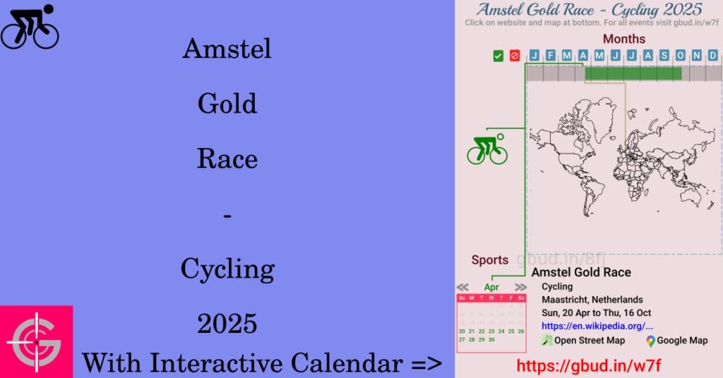 Sport event in 2025, Amstel Gold Race - Cycling 2025