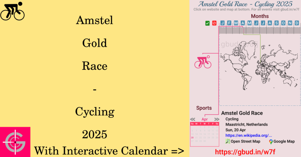 Sport event in 2025, Amstel Gold Race - Cycling 2025