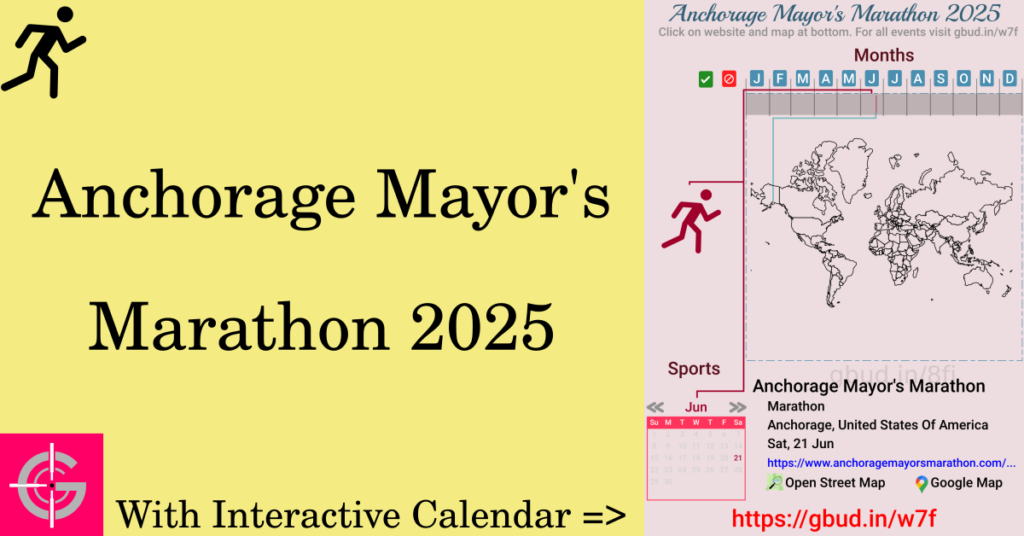 Sport event in 2025, Anchorage Mayor's Marathon 2025