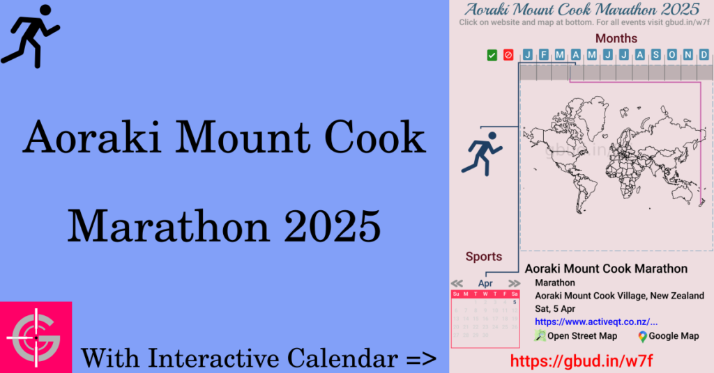 Sport event in 2025, Aoraki Mount Cook Marathon 2025