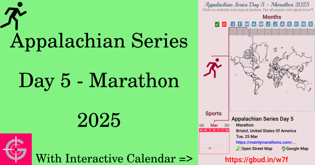 Sport event in 2025, Appalachian Series Day 5 - Marathon 2025