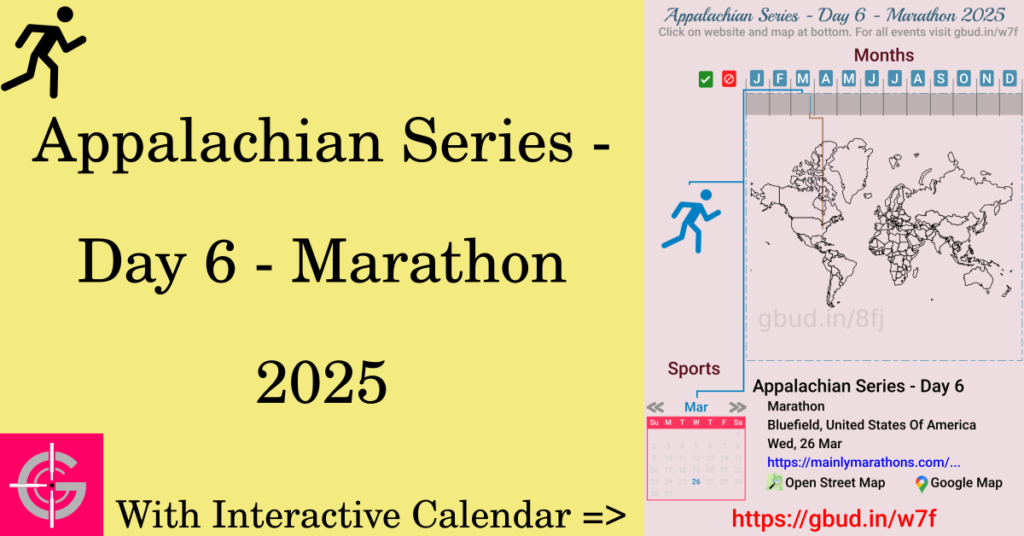 Sport event in 2025, Appalachian Series - Day 6 - Marathon 2025