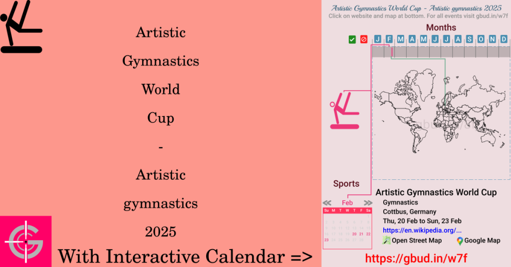 Sport event in 2025, Artistic Gymnastics World Cup - Artistic gymnastics 2025