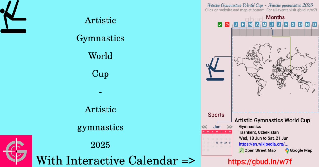 Sport event in 2025, Artistic Gymnastics World Cup - Artistic gymnastics 2025