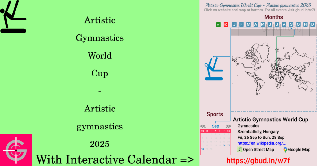 Sport event in 2025, Artistic Gymnastics World Cup - Artistic gymnastics 2025