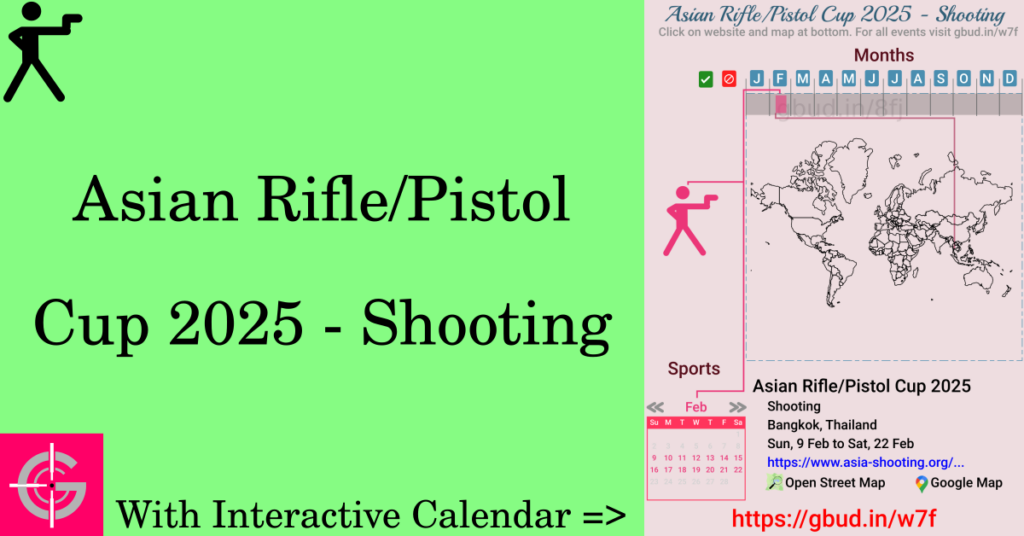 Sport event in 2025, Asian Rifle/Pistol Cup 2025 - Shooting