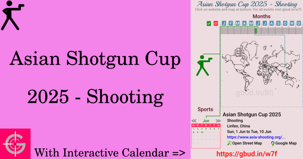 Sport event in 2025, Asian Shotgun Cup 2025 - Shooting