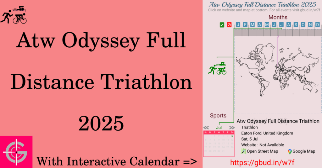 Sport event in 2025, Atw Odyssey Full Distance Triathlon 2025