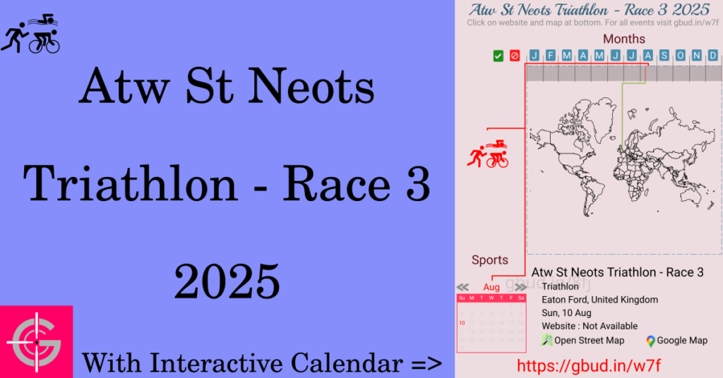 Sport event in 2025, Atw St Neots Triathlon - Race 3 2025