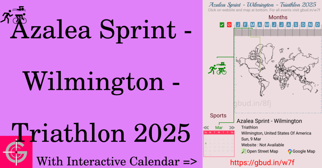 Sport event in 2025, Azalea Sprint - Wilmington - Triathlon 2025