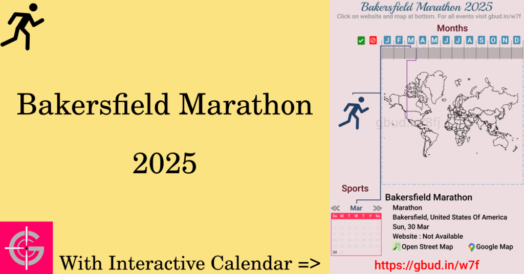 Sport event in 2025, Bakersfield Marathon 2025