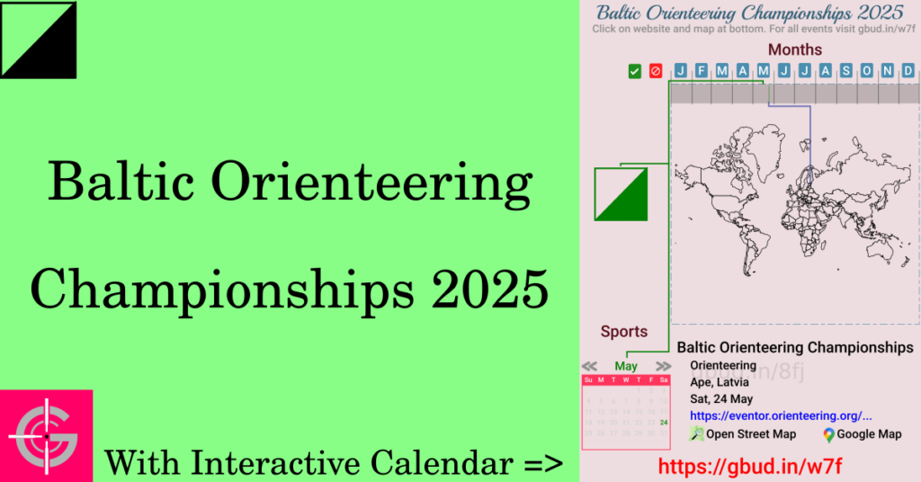 Sport event in 2025, Baltic Orienteering Championships 2025