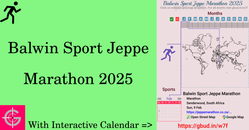 Sport event in 2025, Balwin Sport Jeppe Marathon 2025