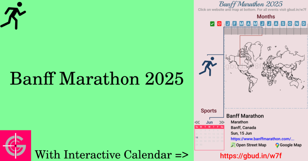 Sport event in 2025, Banff Marathon 2025