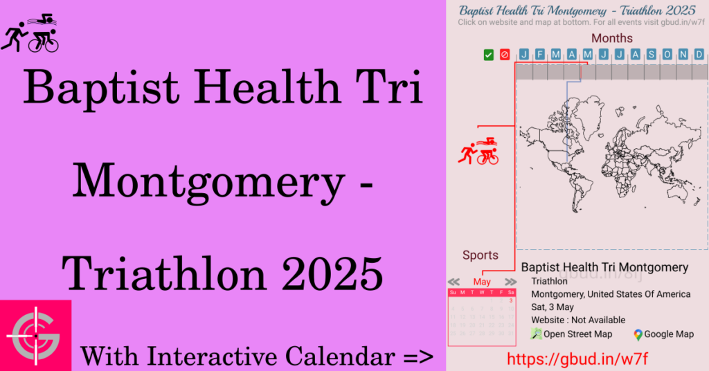 Sport event in 2025, Baptist Health Tri Montgomery - Triathlon 2025