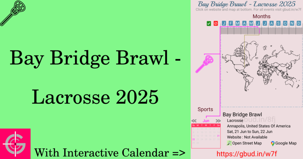 Sport event in 2025, Bay Bridge Brawl - Lacrosse 2025