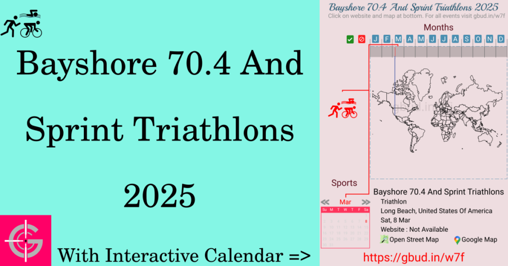 Sport event in 2025, Bayshore 70.4 And Sprint Triathlons 2025